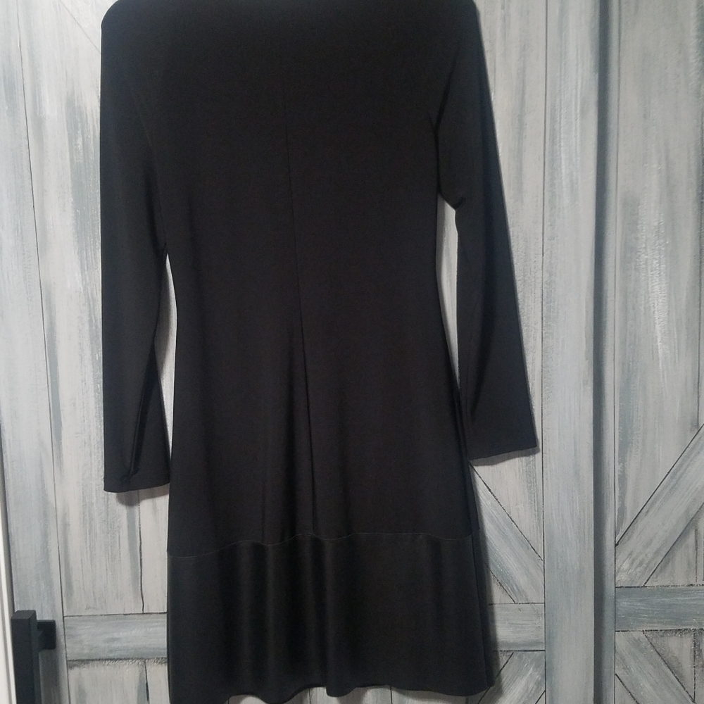 Frank Lyman dress. Sz 4. Black with Black leather trim